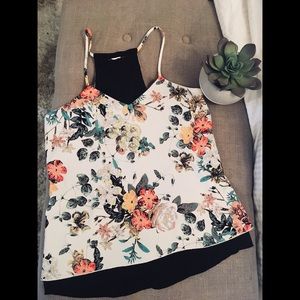 Candies Floral Printed Strappy Blouse